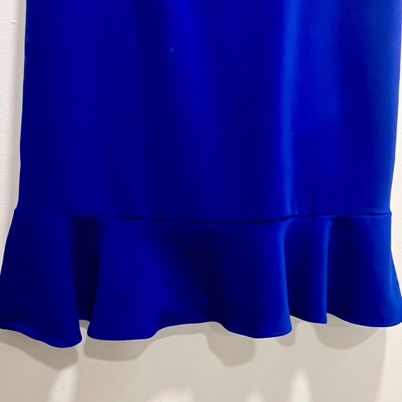 Laundry by Shelli Segal Sleeveless Midi Sheath Dress in Royal Blue, Cut Out, 10 - Picture 3 of 15